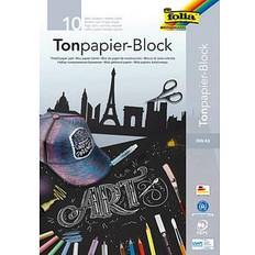 Schwarz Papier folia Tonpapierblock, DIN A3, 130 g/qm, schwarz