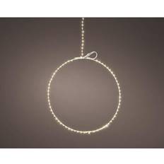 Silver Christmas Lamps Kaemingk Lumineo LED Ring 58 cm 145 LED Warmweiß Metall Christmas Lamp