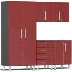 Red Wall Cabinets 5-Piece Kit Wall Cabinet