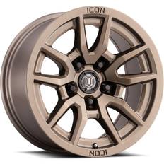 17" - Bronze Car Rims Icon Alloys Vector 5 Bronze -17X8.5", 5X5", 6Mm Offset, 4.5" Backspacing, GQBN-2617857345BR