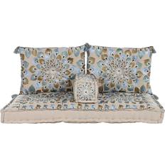 Dkd Home Decor Gartenstuhl Blau Beige 155 x 76 x 65 cm 150 x 76 x 20 cm Sofa