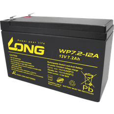 Batterier 12v 7.2 ah Long WP7.2-12A/F1 Blybatteri 12V 7.2 Ah