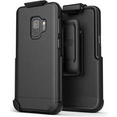 S9 ultra case Encased Galaxy S9 Belt Case, Slimshield Series Ultra Thin Protective Grip Cover with Slim Holster Clip for Samsung S9 2018 Release Smooth Black