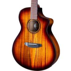 Breedlove Pursuit Exotic S Ce Koa-Koa Concert Acoustic-Electric Guitar Edge Burst