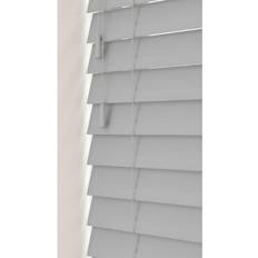 Grey Pleated Blinds 50mm Fine Grain Slatted Blinds 130cm Drop