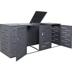 Gartenhäuser MCW 4er-Mülltonnenverkleidung MCW-E83, Mülltonnenbox Mülltonnenabdeckung, erweiterbar 108x61x76cm ~ (Gebäudefläche )