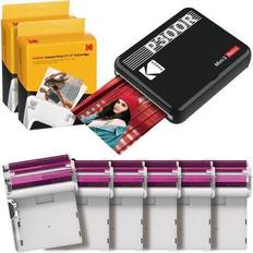 Kodak Mini 3 Retro 4PASS Portable Photo Printer 3x3 68 Sheets Bundle Black