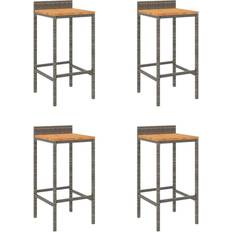 Gray Outdoor Bar Stools vidaXL Bar Stools Acacia