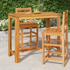 Wood Outdoor Bar Tables Garden & Outdoor Furniture vidaXL Solid Acacia Garden Bistro Outdoor Bar Table