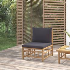 vidaXL Central De Jardin Avec Coussins Gris Foncé Bambou Canapé Modulaire