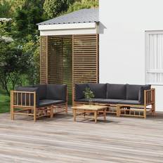 vidaXL 6 dynor Loungeset, Bord inkl. 2 Stolar