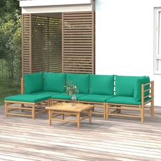 Utemöbler vidaXL 6 dynor Loungeset, Bord inkl. 2 Stolar