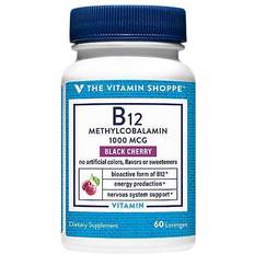 The Vitamin Shoppe B12 Methylcobalamin Black Cherry 1000 mcg 60 Lozenges 60 pcs