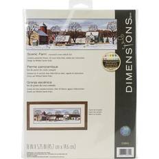 Dimensions Dimensions Counted Cross Stitch Kit 18"X5.75"-Scenic Farm 18 Count -3841