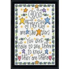 Cross Stitch Kits Needlework Kits Design Works Counted Cross Stitch Kit 5"X7"-Good Friends 14 Count