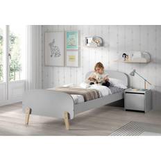 Vipack Senge Børneværelse Vipack Kiddy Single Kids Bed in Cool Grey