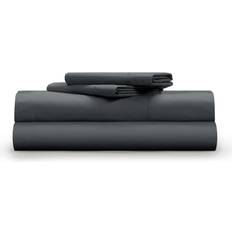 PILLOW GUY Classic Cool & Crisp Set - Charcoal / Full Bed Sheet Grey, Black