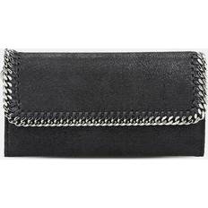 Stella McCartney Black Falabella Faux-suede Continental Wallet