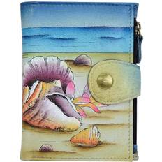 Anna by Anuschka Anna Anuschka Women Hand Painted Genuine Leather Ladies Wallet - Snap Button Closure Holders & Zippered Pockets