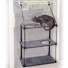 K&H Pet Products Pet Products EZ Mount Window Kitty Sill Triple Stack Gray 12 X