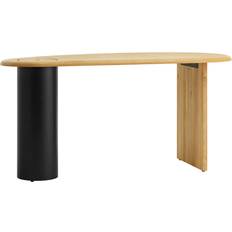 Oval Writing Desks Audo Copenhagen The Eclipse Natural Oak Writing Desk 31.5x63"