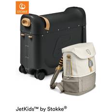 Poignée Télescopique Bagages pour enfants Stokke Ensemble De Voyage BedBox + Crew BackPack Noir / Blanc