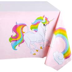 Birthdays Gift Bags 3pcs 54" x 108" Unicorn Disposable Plastic Tablecloths Covers Birthday Party Multi Set of 3