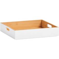 Zeller White Bamboo 30 x 27 x 6 cm Storage Box