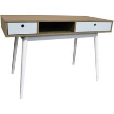 Watsons on the Web Office Computer Oak/White Writing Desk 60x120cm