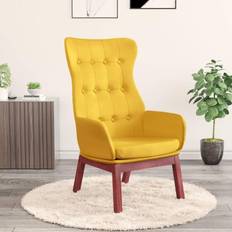 Metall - Reclinerfåtöljer vidaXL Senapsgul Tyg Fåtölj