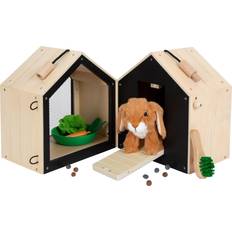 Small Foot Houten Konijnenhok met Pluche 15 dlg