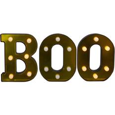 Wall Decorations Northlight 6.5" Lighted Black & Gold BOO Halloween Marquee Sign Wall Decor