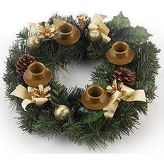 Detalles Interiores Vermont christmas Company Traditional Pine Cone Advent Wreath Decoración