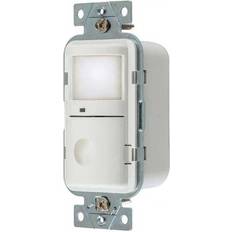 Twilight Switches & Motion Detectors HUBBELL WIRING DEVICE-KELLEMS WS2000NW Occupancy Sensor, PIR, 1200 sq ft, White