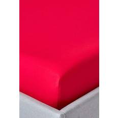 Textiles Homescapes Egyptian Fitted 200 Double Bed Sheet Red