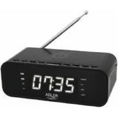 Clockradio bluetooth Adler AD1192B Clockradio m/Qi FM/Bluetooth Sort