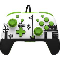 Oled mario PDP Systems Manette filaire Super Mario pour Nintendo Switch/Nintendo Switch Modèle OLED Vert et Blanc