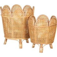 Set of Planters 34 Natural Rattan Units