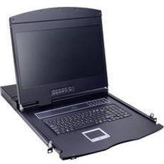 Switch konsole Value KVM-Konsole mit KVM-Switch 8 Anschlüsse USB Französisch 43.2 cm 17" Serverschrank Zubehör, Schwarz