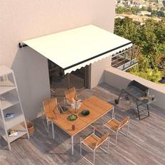 vidaXL Tenda Da Sole Retrattile Automatica 450x350 cm Crema