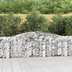 Inngjerdinger vidaXL buet gabionkurv 400x30x100/120 galvaniseret jern