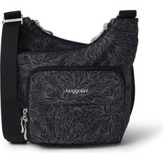 Baggallini Criss Cross Lightweight Water Resistant Nylon Travel Bag - Midnight Blossom Print