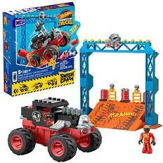 Autoradat Mattel Hot Wheels MEGA Bone Shaker Crush Course Monster Truck Building Toy With 1 Figure (151 Pieces)