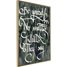 Artgeist Inramad Tavla - Be Yourself 40x60 Guldram Poster