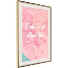 Artgeist Inramad Tavla Pink Life Guldram Poster