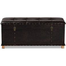 Leathers Storage Benches Baxton Studio Janna Rustic Storage Bench