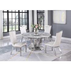 Best Quality Furniture Gina Marble Top Dining Set