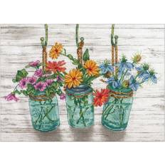Dimensions Dimensions 14" x 10" Flowering Jars Counted Cross Stitch Kit