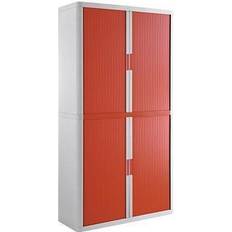 PAPERFLOW Rollladenschrank weiß, rot ohne Fachböden 110,0 x 41,5 x 204,0 cm