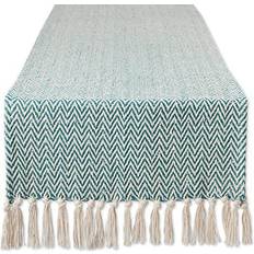 Turquoise Cloths & Tissues DII 108" Handloom Chevron Tablecloth Blue, Turquoise, Green